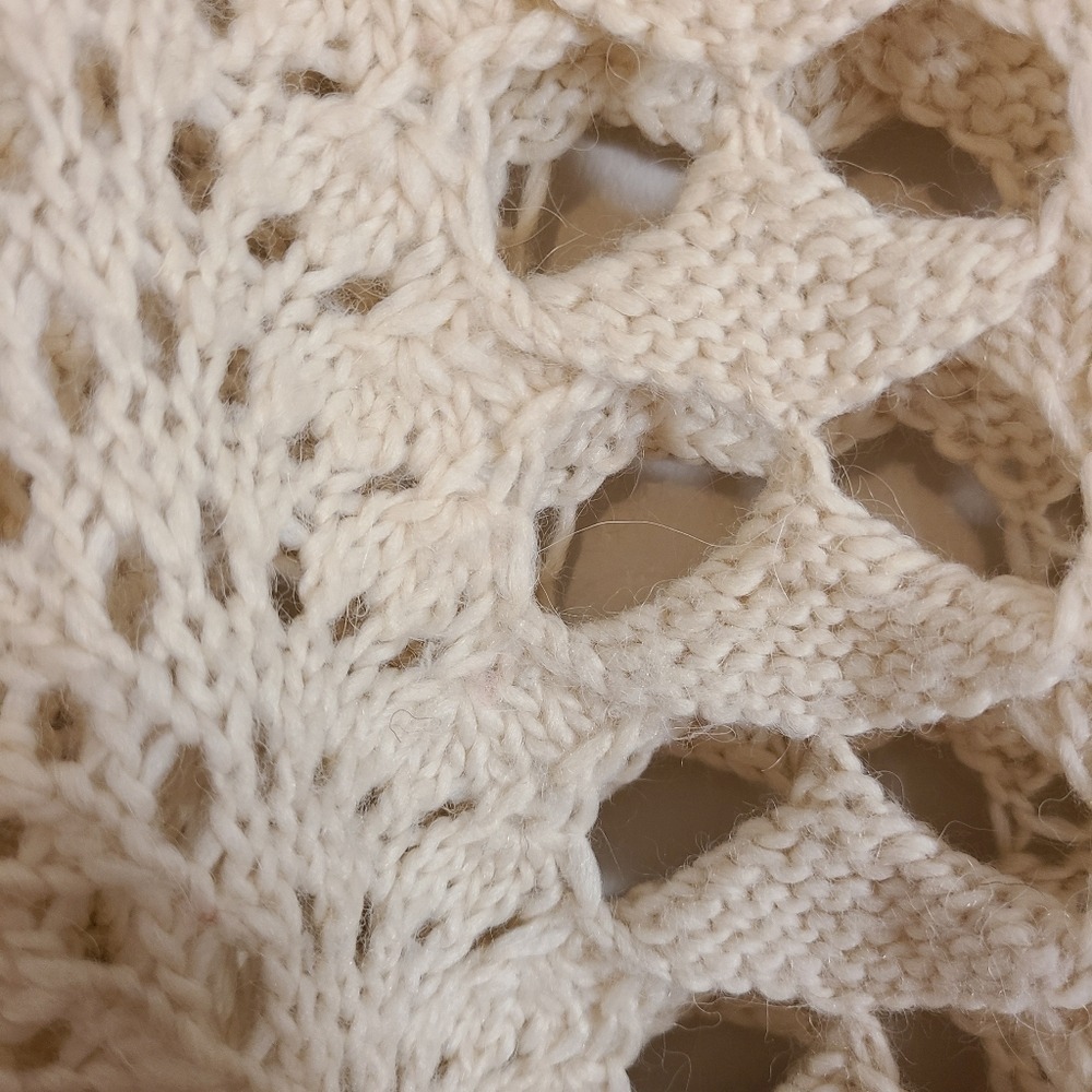 Funktional Cream Wool Alpaca Blend Open‎ Knit Sweater Small - Picture 3 of 8